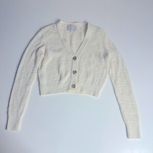 Women's Cream Cardigan Sweater